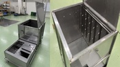 【設計開発製品】　洗浄装置　SUS304　省スペース　重量キャスター付