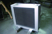鋼管×アルミプレートフィンコイル　蒸気ヒーター　低コスト　受注生産