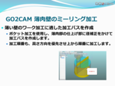 GO2CAM 薄肉壁のミーリング加工 部品加工用CAD/CAM