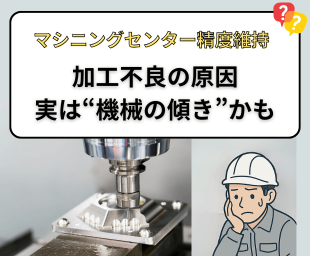 マシニングセンターの加工不良は“僅かな傾き”が原因？定期レベル出しに効くLevelMan ADL-T5