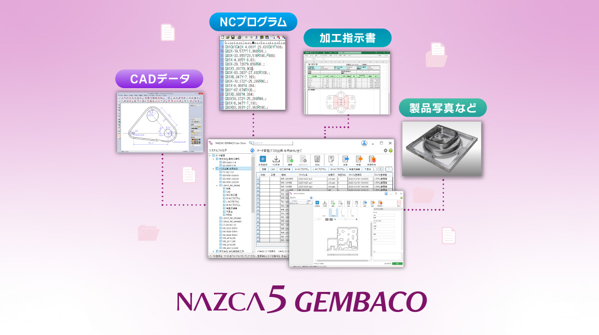 加工現場向けデータ管理ソフト「NAZCA5 GEMBACO（ゲンバコ）」