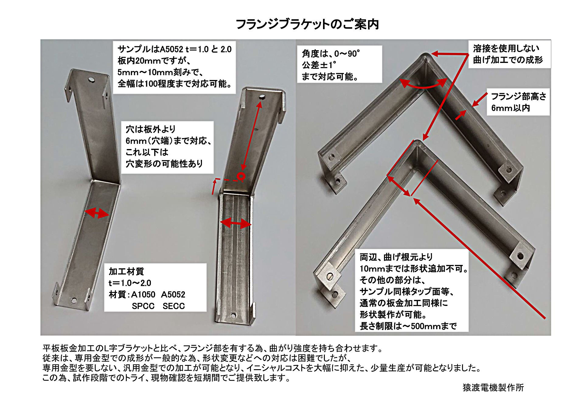 フランジブラケット - 株式会社 猿渡電機製作所